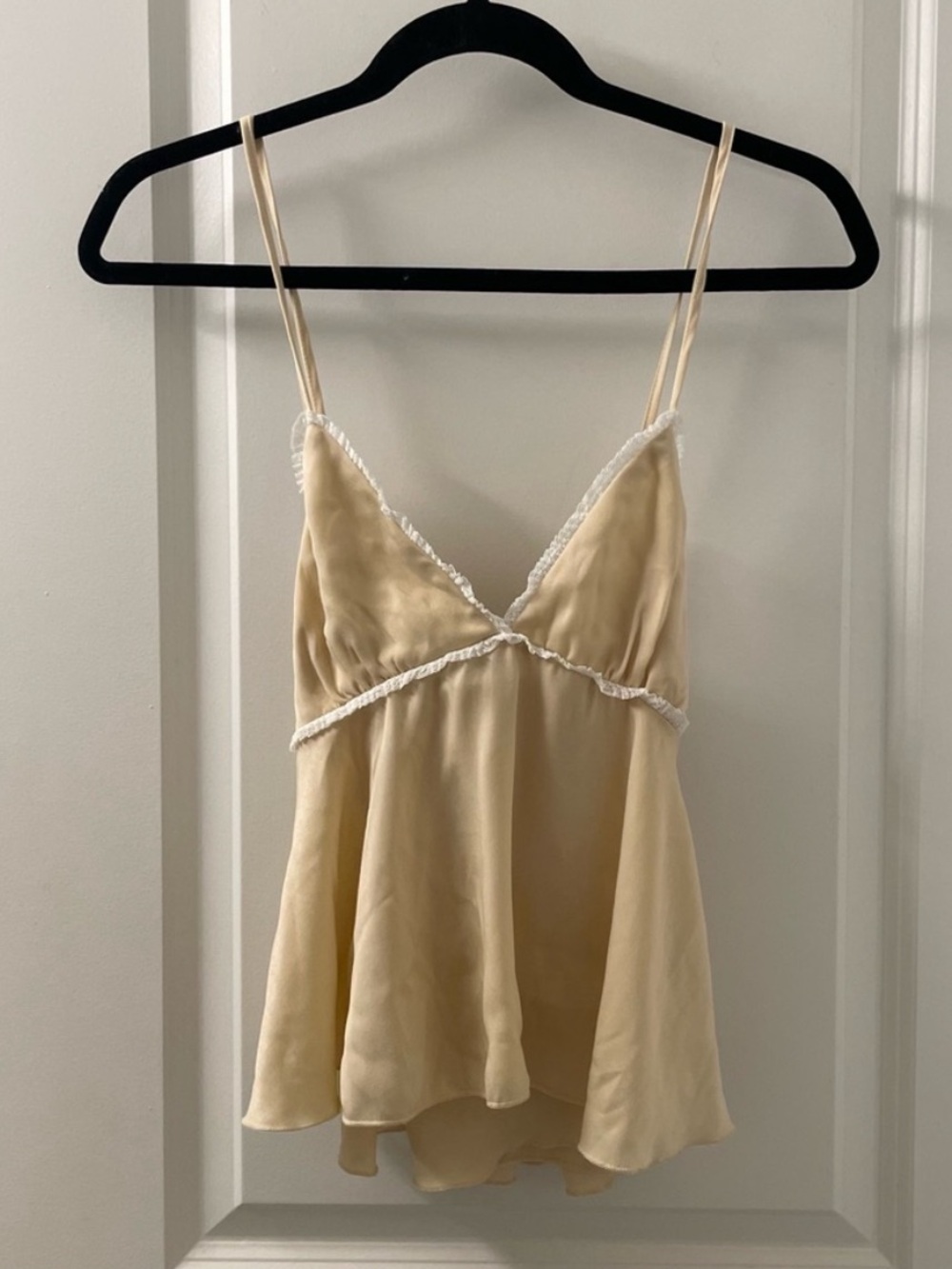 NWT Urban Outfitters Kimchi Blue Lace Trim Dainty 90s Y2K Babydoll Top Size XL